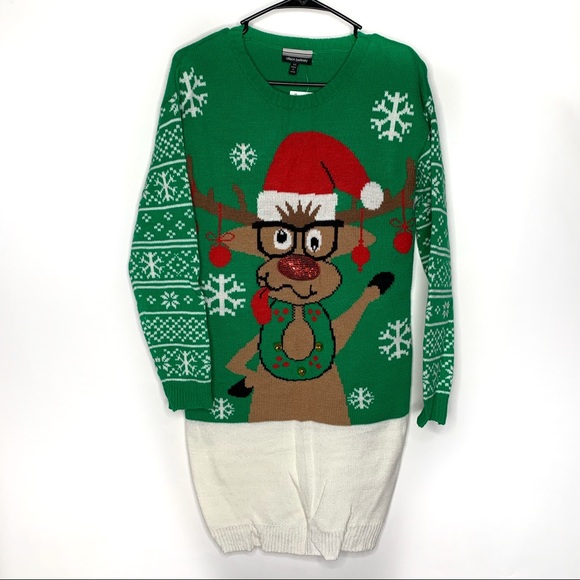 Allison Brittney Sweaters - Allison Brittney Green Ugly Christmas Sweater M